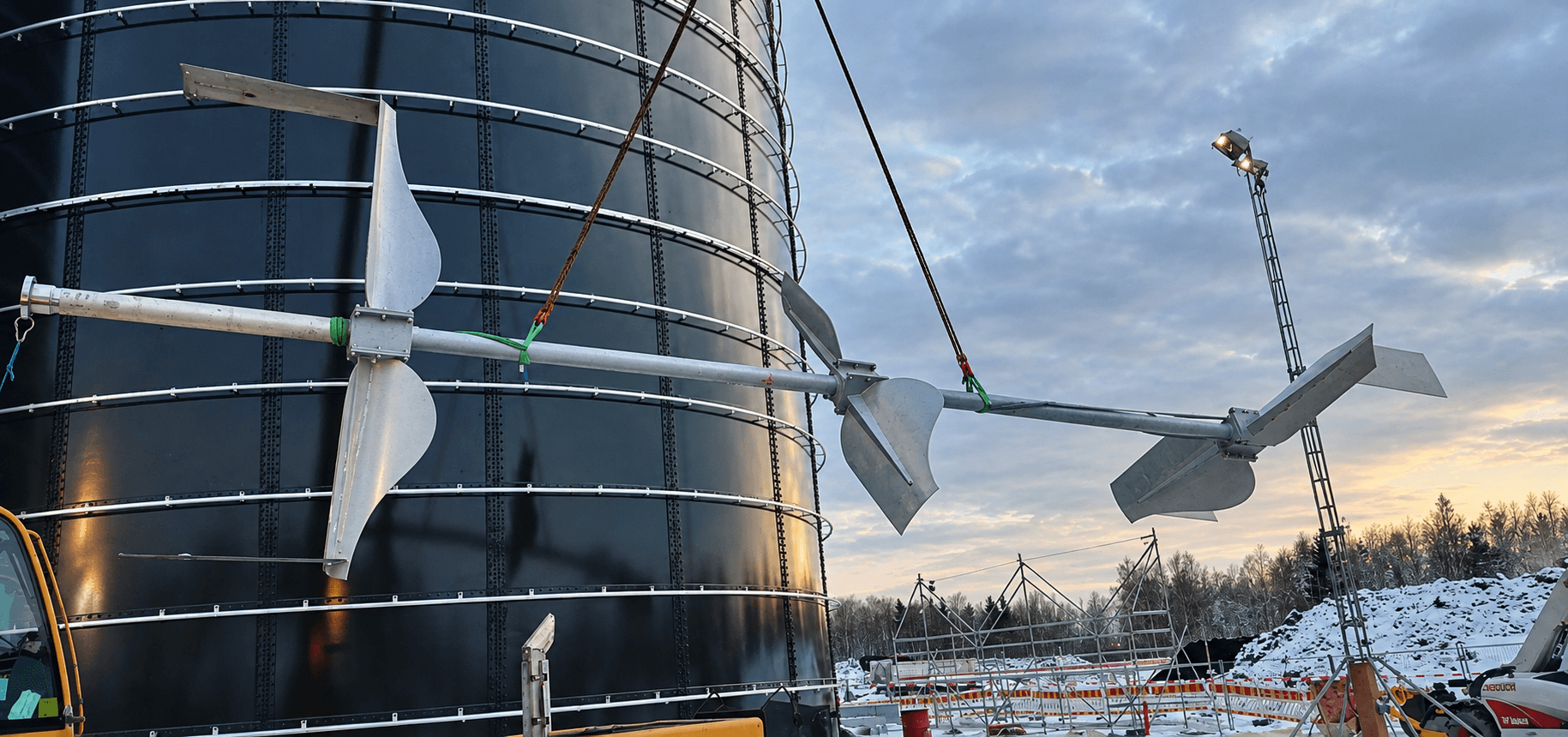 ståltankar, steel tanks, rötkammare, bio ethanol, anaerob fermentation, omrörare, ståltankar, blandare, rådnetank